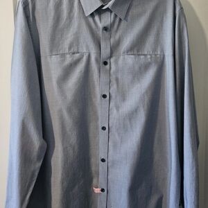 CALVIN KLEIN mens long sleeve dress shirt SIZE LARGE SLIM FIT color BLUE ...